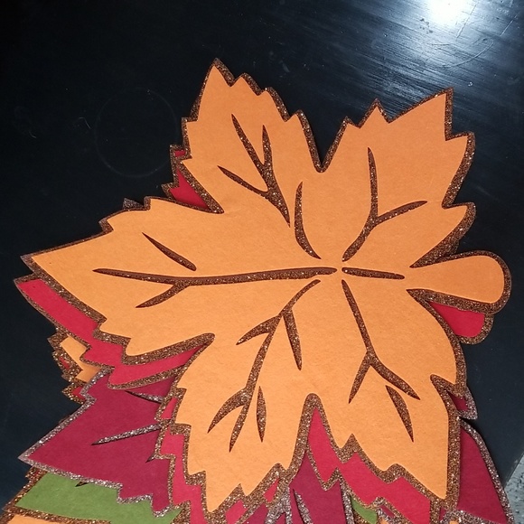 10 felt fall decorations for plating dinner table sold as set glittering. SET - Picture 3 of 10